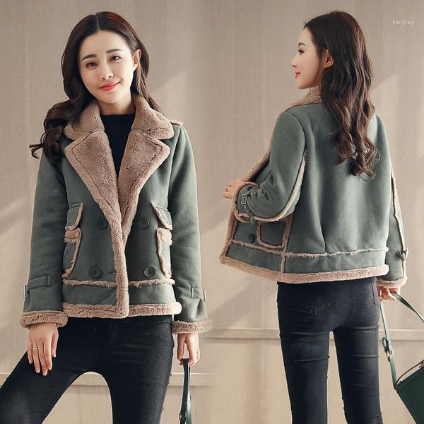 

kmetram winter jacket women faux fur coat female thicken parka women clothes 2020 korean bomber jackets manteau femme my43331, Black