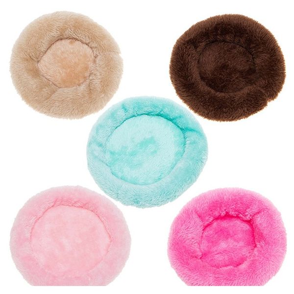 

1 шт. плюшевая хомяка гнездо накладки кровать мягкая длинная плюшевая кровать кошка круглая собака для собак для маленьких кошек гнездо зима