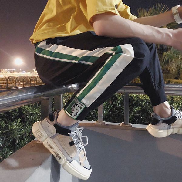 

2021 new smooth seam men's pants spring new arrival sports black sweatpants g5cj