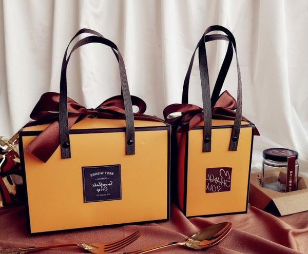 

100pcs handheld kraft paper box for 180/280/380ml hexagonal glass bottle jam/honey/sauce gift box wholesale