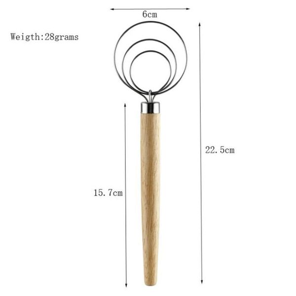 

stainless steel coil egg beater wooden handle agitator dough whisk kitche jllemo lottery2010