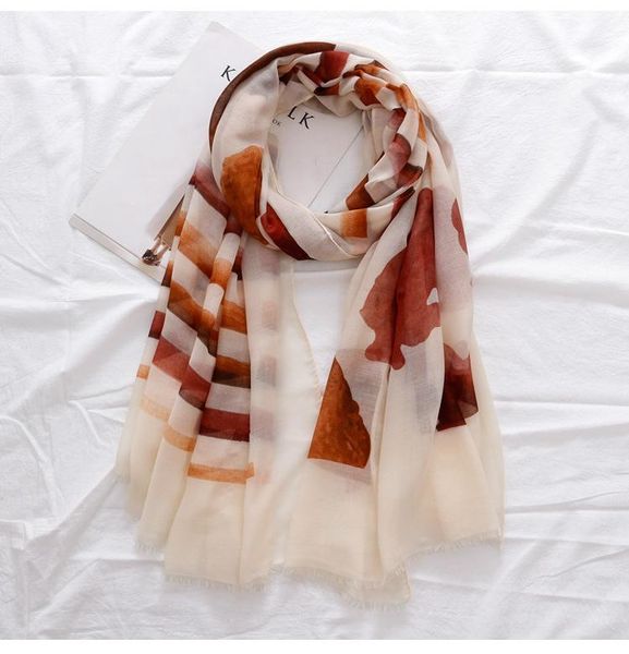 

scarves 2021 cotton geometry print frayed shawls wrap women soft stripe scarf hijab beach headband 3 color, Blue;gray
