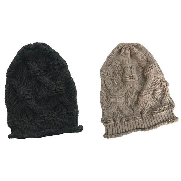 

slouchy beanie winter knit soft hat for women and men, Blue;gray