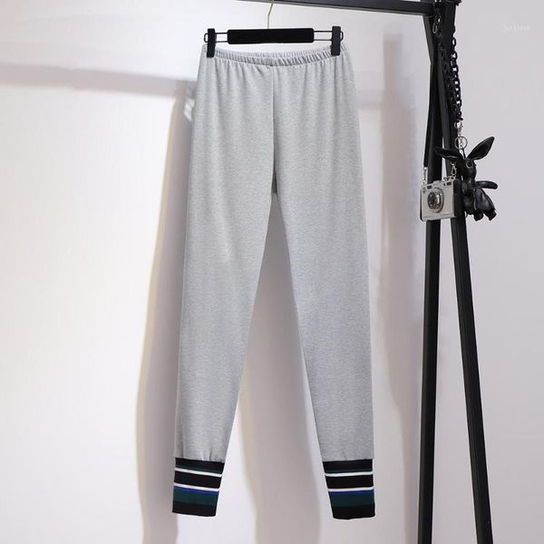 

plus size women's legging pants 2020 spring and autumn leg stitching casual woman bandage stretch jeggings stretch skinny pants1, Black;white