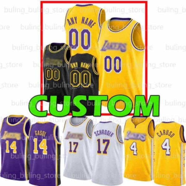 

пользовательские лос-анджелес лейкерс alex 4 caruso marc 14 gasol wesley 9 matthews dennis 17 schroder montrezl 15 харрелл баскетбол, Black;red