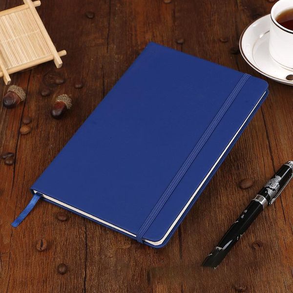 

hardcover a5 college ruled thick classic writing notebook pu leather with pocket elastic closure banded 14*21/100sheets 1 nznbw, Purple;pink