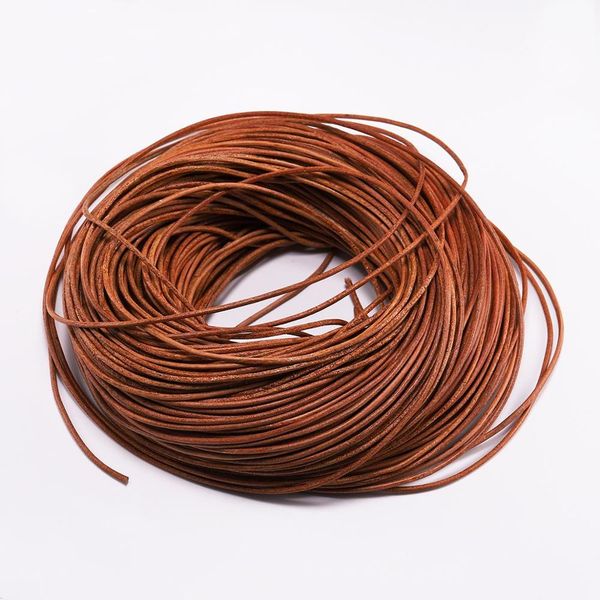 

2-5m/lot 1.5 2 2.5 3 4 5 6mm 3 color genuine cow leather round thong cord diy bracelet findings rope string for wmttvq