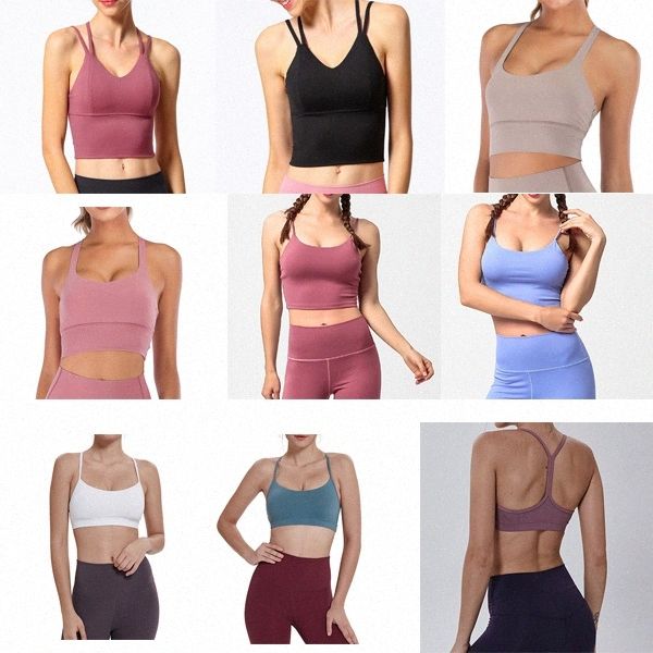 

yoga sports bra full cup quick dry shockproof cross back push up workout bra lu\rlemon women gym running jogging fitness bra ne r5e7#, Red;black