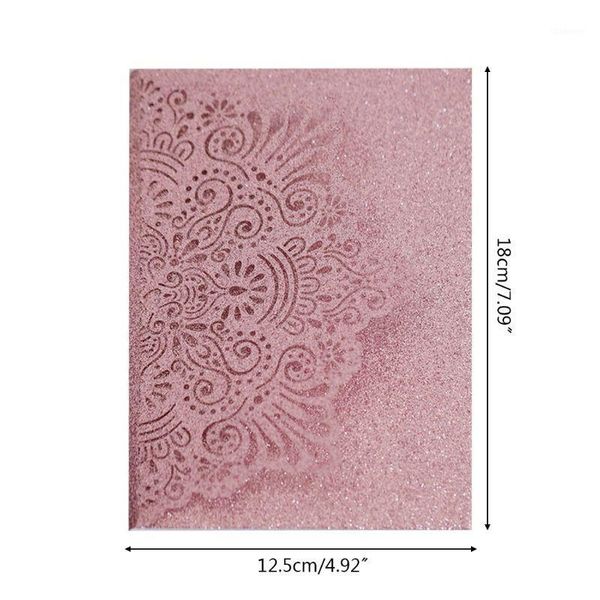 

10pcs bride and groom hollow wedding party invitations card delicate carved lace r7rc1