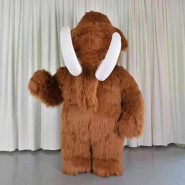 Costumi adulti di carnevale del costume della mascotte della festa di Natale del vestito operato dal costume della mascotte del mammut dell'elefante gonfiabile alto 2M shippin libero