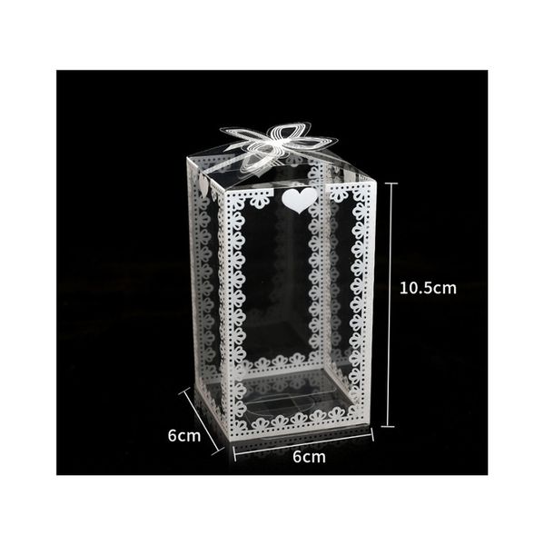 

50 100pcs clear pvc box packing wedding christmas favor cake packaging chocolate candy dragee gift event transparent box f wmtvym