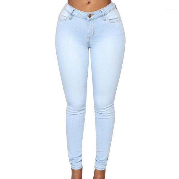 

high waisted skinny jeans women clothing streetwear casual pencil pants jeans women woman pants1, Blue