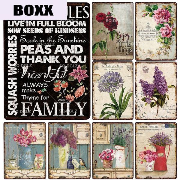 

правила сада металлические знаки старинные металлические бляшки плиты декор для паба бар домашняя стена декор олова знаки цветок плакат пода