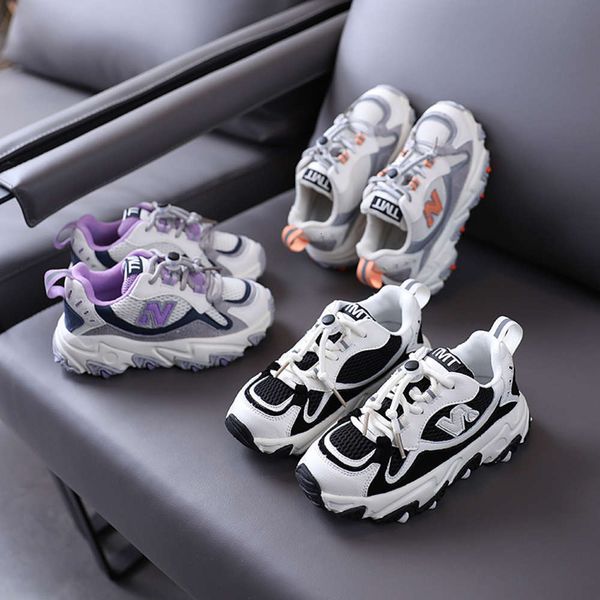 

winter 2020 new autumn children's sports korean fashion boys' casual light and breathable girls' running sho, Black