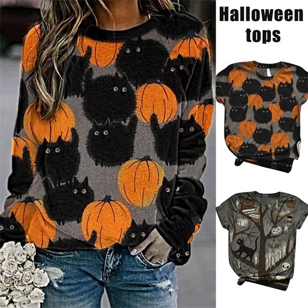 

men /women costume printed crew neck casual pattern short sleeve t-shirt halloween decoration 1008