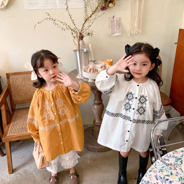 

spring amu and monkey skirt autumn 2021 new korean girls lace embroidered button down shirt drsozi0 nndnt3fl, Red;yellow