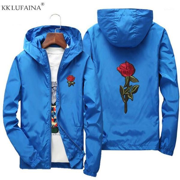 

dropshipping wholesale woman rose flower embroidery jackets windbreaker casual men's sportswear coats men spring college jaqueta1, Black;brown