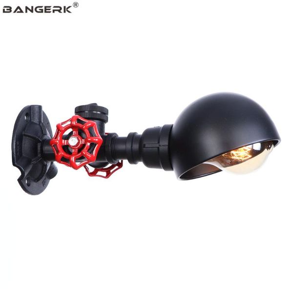 

wall lamp antique black water pipe light led industrial edison sconce switch loft decor lamps home lighting luminaire
