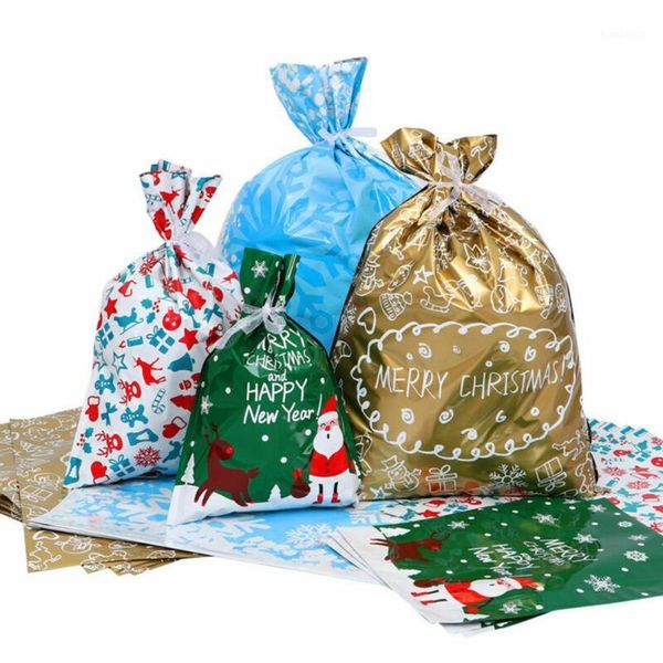 

4 style merry christmas gift bag santa snowflake candy bag aluminum foil candy gift wrapping for christmas new year1