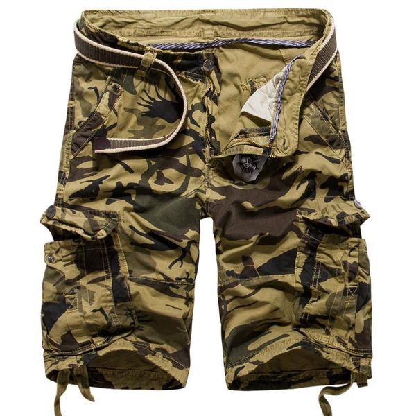 

men's shorts 2021 summer fashion boutique cotton camouflage tooling beach / mens casual, White;black