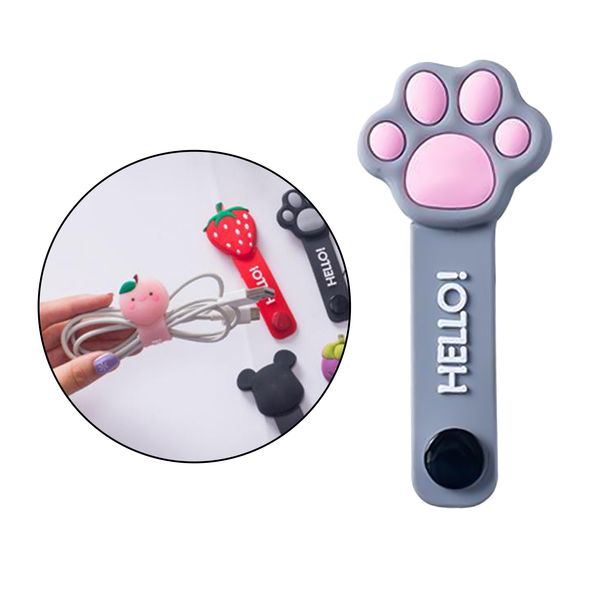 

cute headphone earphone wires wrap winder cable straps earbuds holder saver,durable