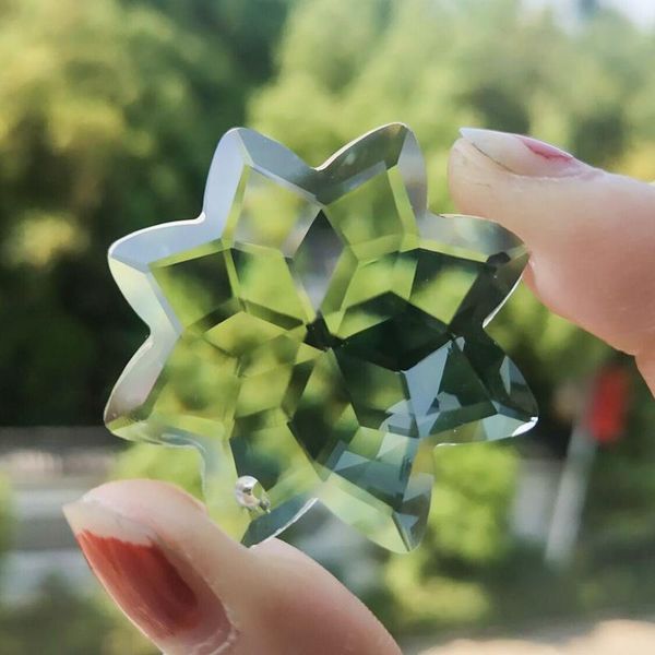 

new clear octagonal crystal suncatcher chandelier crystals prisms pendants hanging ornament home decor lighting accessories 40mm h jllatn