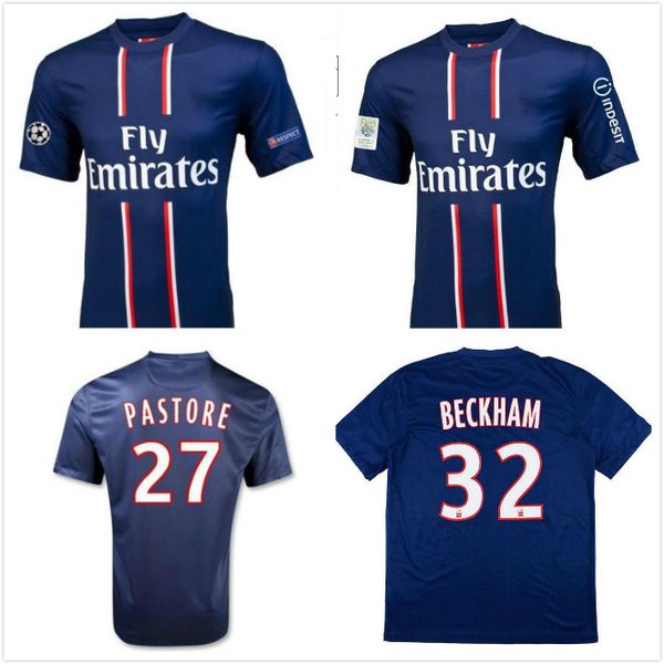 

2012 2013 ibrahimovic beckham retro soccer jersey 12 13 pastore lavezzi menez t.silva matuidi verratti vintage classic football shirt, Black;yellow