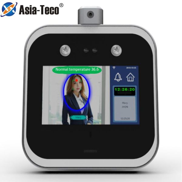 

5 inch touch screen wifi temperature measurement face recognition terminal employee time attendance face dynamic access control