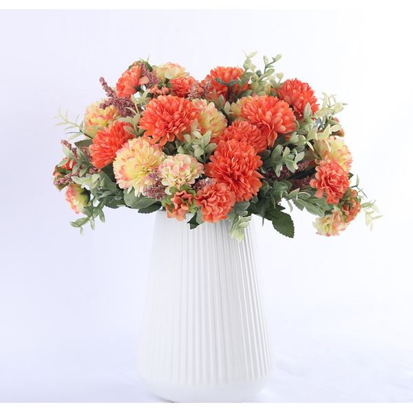 

гортензия шелковый цветок мяч белый одуванчик искусственные цветы рождения дома свадебные украшения аксессуары поддельные цветы букет f bbys