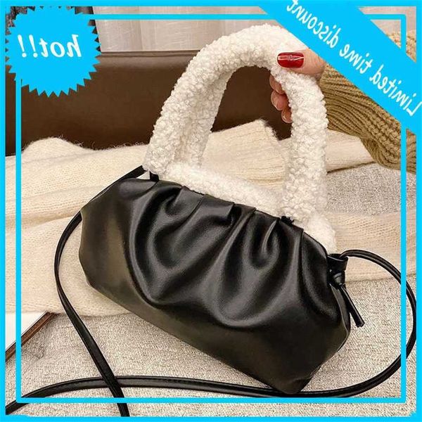 

lamswol soft learn cloud task for women 2021 winter new ladies noodle designer trending handbags crossbody tasks female