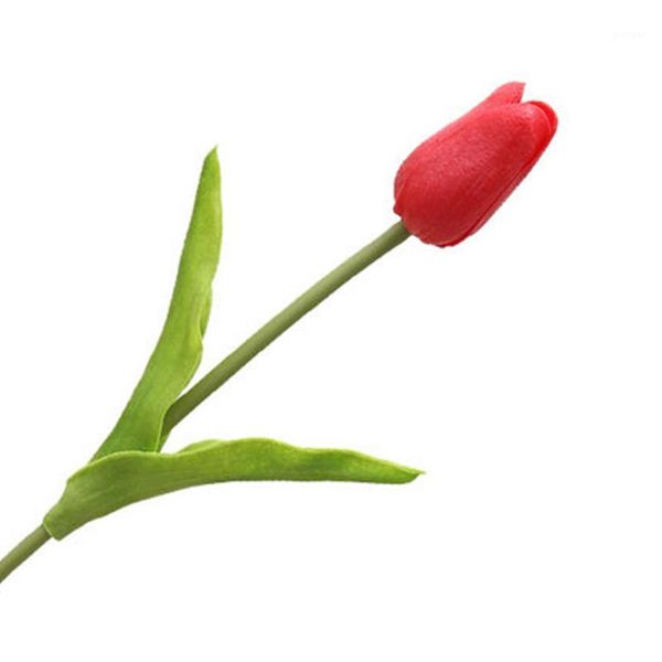

decorative flowers & wreaths 1pc artificial mini pu tulips bouquet plants real-touch for home wedding party decor(light pi1
