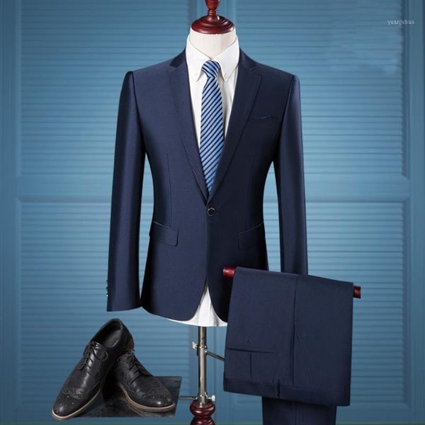 

jacket+pants)2021 new men wedding suit male blazers slim fit men suits blazer with pants plus size 3xl1, White;black