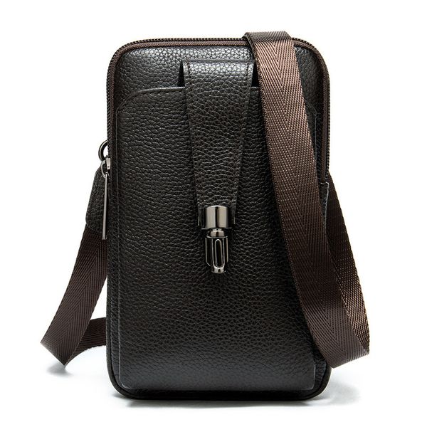 

2020 leather genuine telephone men's shoulder form messenger's bag of male small flap crossbody travel bags from new 4xn9