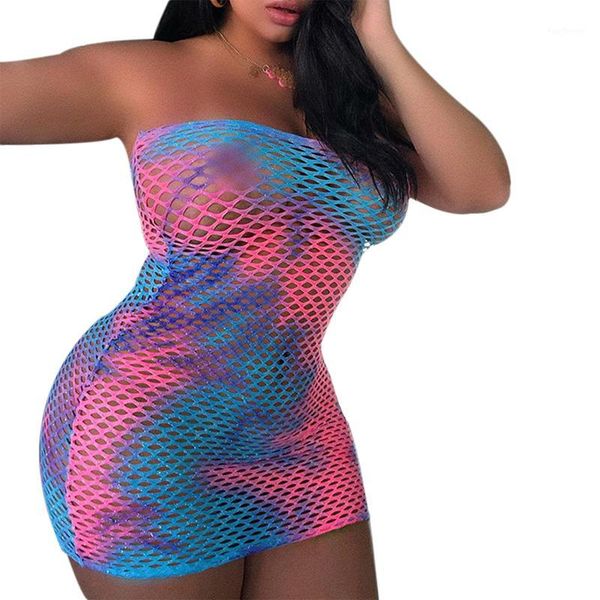

women tube short dress summer beach cover up mesh color-contrast off-shoulder skinny hip dress /by1, White;black