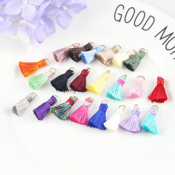 

10pcs 1.5cm mini polyester thread tassel pendant for jewelry making diy bracelet cellphone pendant finding craft tassels h jllthf