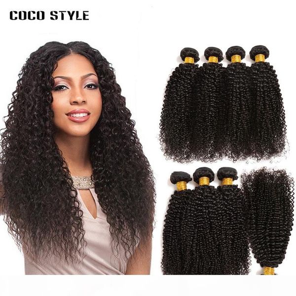 

brazilian kinky curly 4 pcs lot 100% remy human hair weave bundles natural black color brazilian hair weave