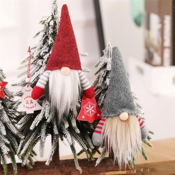 

рождество ручной работы шведской gnome скандинавский ниссе santa nisse nordic плюшевые игрушки таблица украшение xmas tree украшение dhc3416