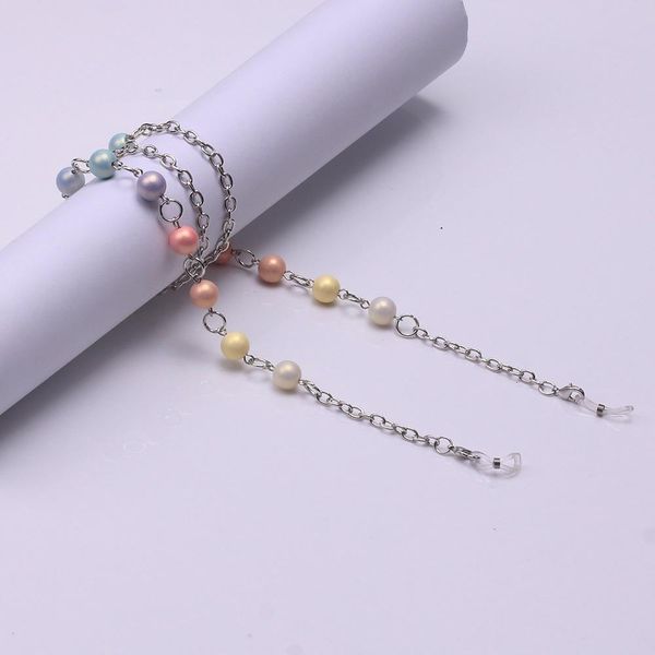 

chic gradient color beads mask rope mask halter strap silver color eyeglasses chain sunglasses chain women jewelry h jllqny