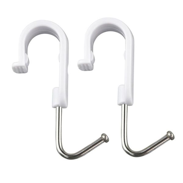 

7pcs s shape hanger bathroom storage hook 360 degrees rotated organizer multifunction rack holder white kitchen stainless steel