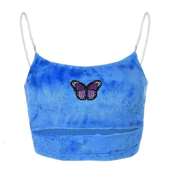 

butterfly hollow out backless camis hollow out women cropped bodycon camisole 2021 summer fashion crop drop shipping, White