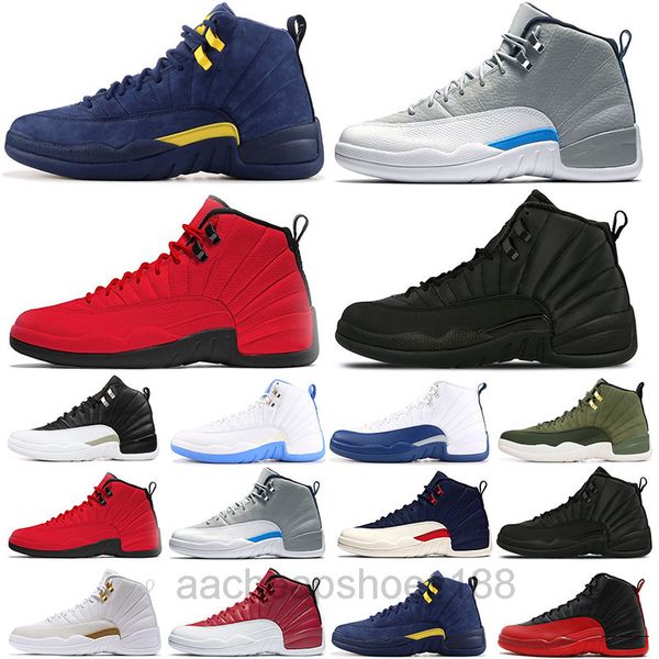 

new 12 12s jumpman basketballs shoes the master sunrise university gold sneakers with keychain tag white dark grey reverse taxi fdc6