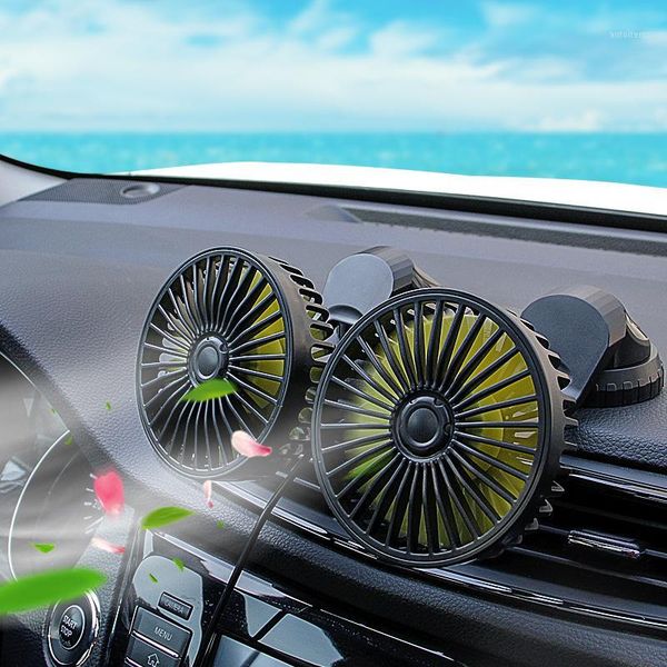 

vehicle fan 12v/24v double headed universal large truck small car car electric fan large wind power1