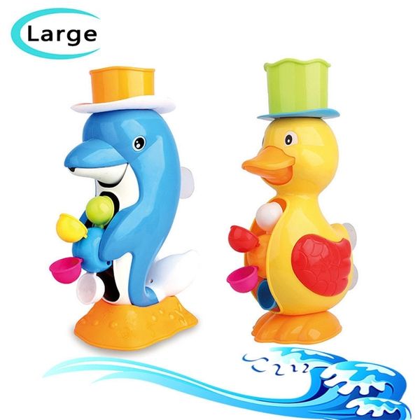 

baby duck dolphin waterwheel toy infant bath play water toys baby shower spray tool bathtub toy parent-child interactive gifts lj201019