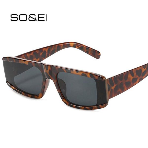 

sunglasses so&ei fashion small rectangle women vintage flat blue yellow eyewear ins men sun glasses shades uv400, White;black