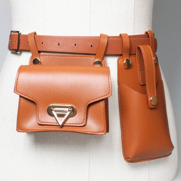 

waist bags women bag mini leather crossbody chest for 2021 fanny packs woman's belt female phone pouch