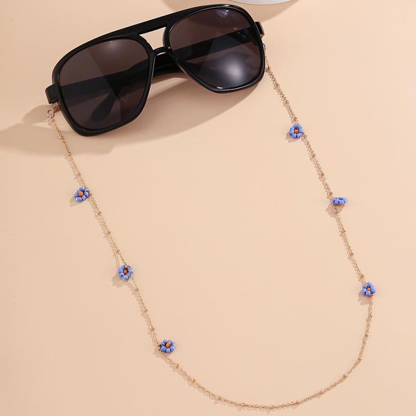 

2021 chic fashion women rice beads flower glasses chain holder straps sunglasses lanyard neck strap h bbyjto