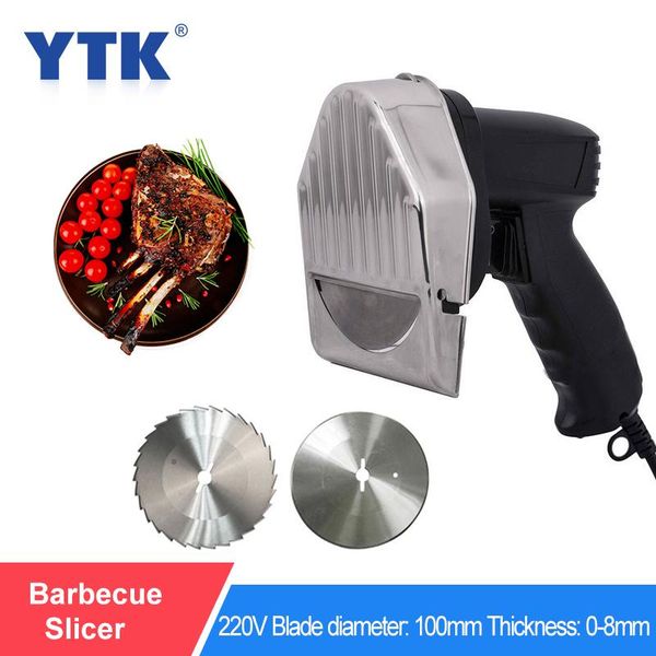 

ytk electric kebab slicer shawarma knife manual meat slicer gyro knife 220-240v two blades