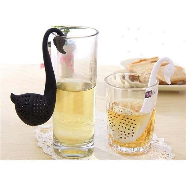 

factory price infuser new nolvety gift swan spoon strainer teaspoon filter creative plastic tea tools kitchen accessorie