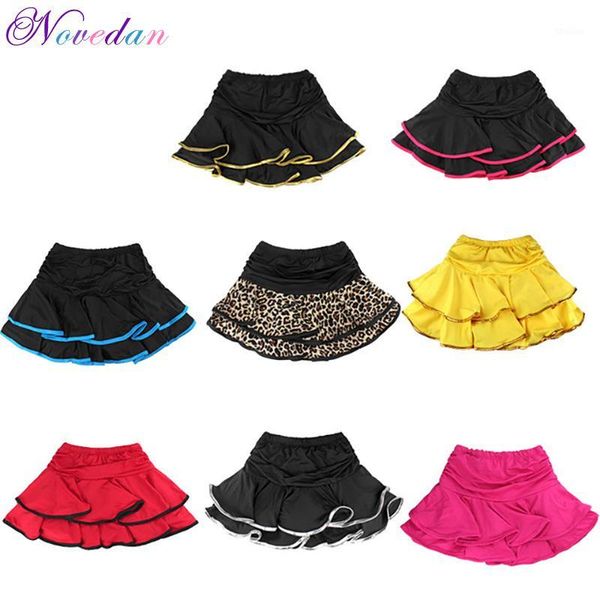 

stage wear salsa latin skirt high waist dance costume 8 color clothes1, Black;red