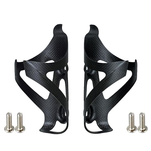 2 pcs Completo de fibra de carbono bicicleta garrafa de água gaiola mtb estrada titular de bicicleta ultra leve Equipamento de ciclo fosco / luz 220303